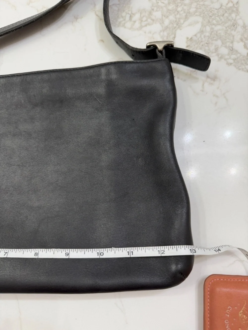 COACH 9407 Legacy Slim Shoulder Bag Black Leather Zip Vintage